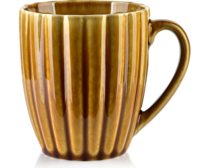 Porcelánový hrnek EVIE 360 ml hořčicově žlutý