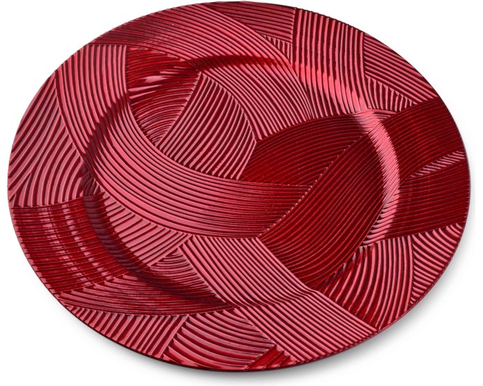 Dekorativní podtalíř BLANCHE COLOURS II 33 cm červený