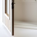 Dřevěná skříňka na klíče STACY Window 22x8x29,5 cm bílá/hnědá