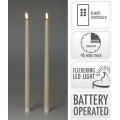 Sada 2 ks LED vysokých svíček s časovačem Aliya 38 cm béžová
