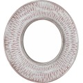 Kulaté nástěnné zrcadlo DAZ 34,5 cm bílé/starorůžové