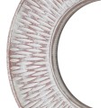 Kulaté nástěnné zrcadlo DAZ 34,5 cm bílé/starorůžové