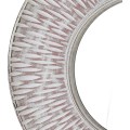 Kulaté nástěnné zrcadlo DAZ 46 cm bílé/starorůžové