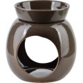 Keramická aroma lampa LULUO 12,5 cm tmavě hnědá