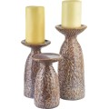 Keramický svícen YARINE BEIGE 20 cm béžový