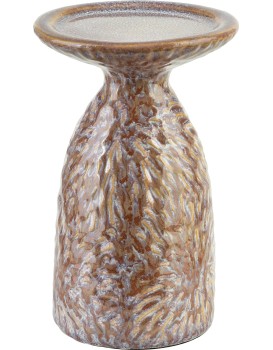 Keramický svícen YARINE BEIGE 16,5 cm béžový