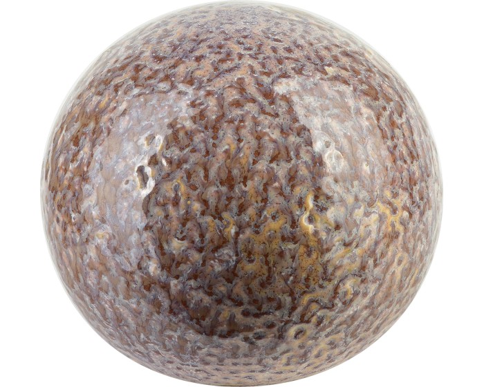 Keramická dekorativní koule Saggio Lemon 12 cm hnědá