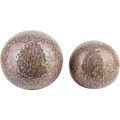 Keramická dekorativní koule Saggio Lemon 10 cm hnědá