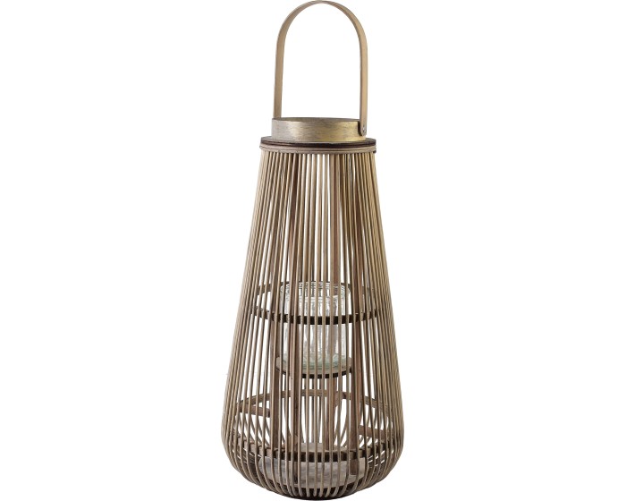 Proutěná lucerna LUCIE Grey 25x50 cm šedá