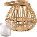 Proutěná lucerna LUCIE Natural 30x28 cm hnědá