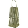 Proutěná lucerna LUCIE Green 26,5x57 cm zelená