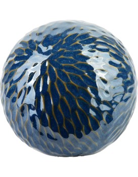 Keramická dekorativní koule Saggio Pattern 10 cm modrá
