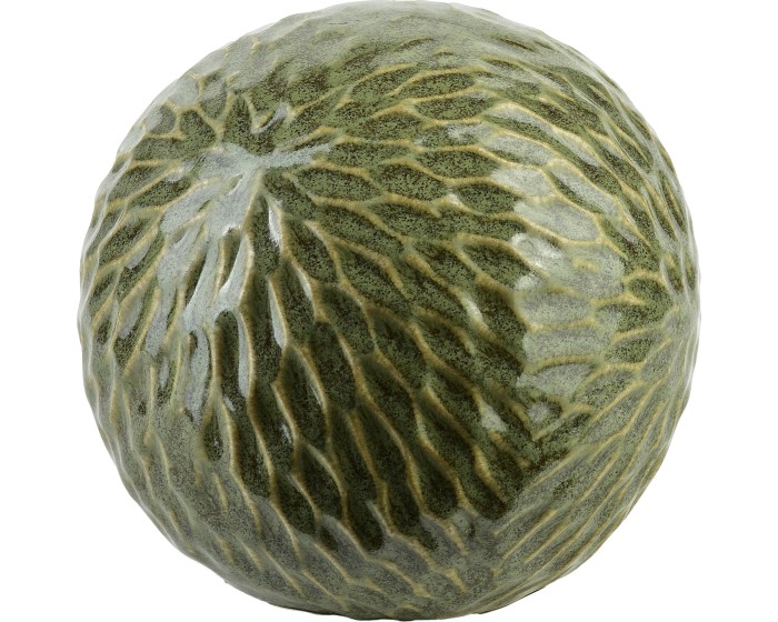 Keramická dekorativní koule Saggio Pattern 10 cm zelená