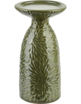 Keramický svícen YARINE GREEN 20 cm zelený