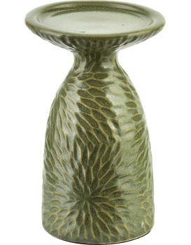 Keramický svícen YARINE GREEN 16,5 cm zelený
