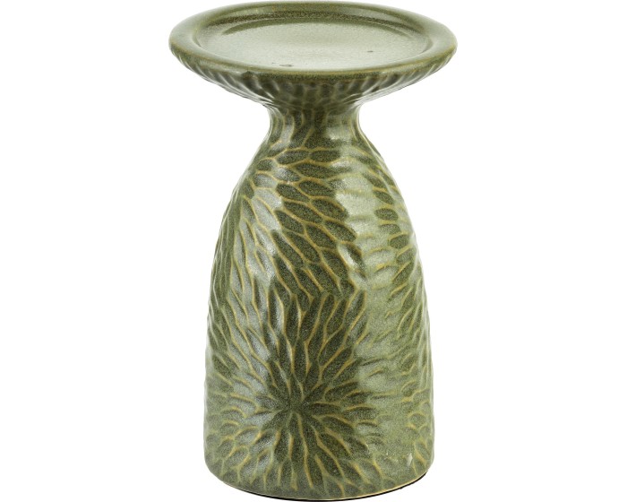 Keramický svícen YARINE GREEN 16,5 cm zelený