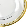 Dekorativní talíř BLANCHE CLEAR 33 cm zlatý