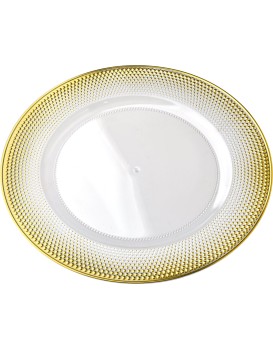 Dekorativní talíř BLANCHE CLEAR II. 30 cm zlatý