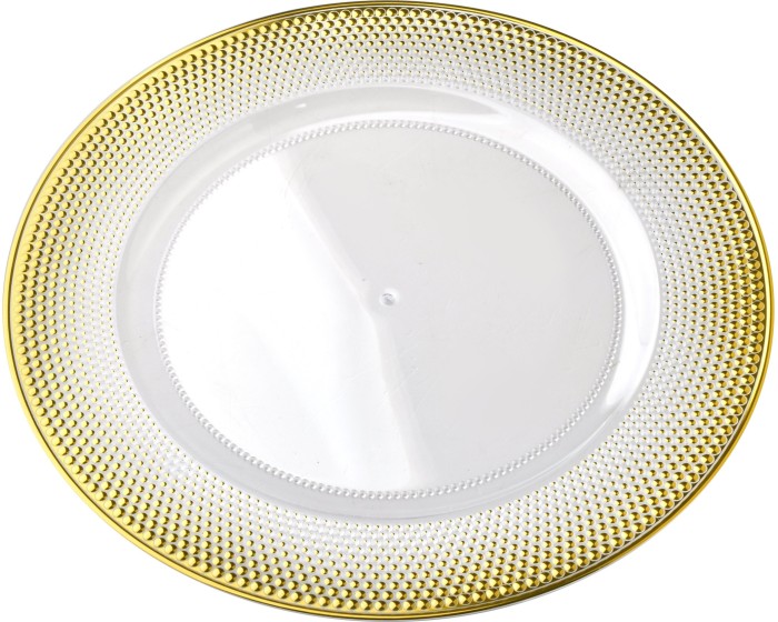 Dekorativní talíř BLANCHE CLEAR II. 30 cm zlatý