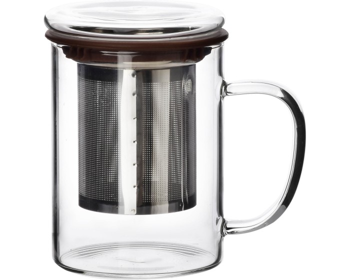 Skleněná čajová konvice PETER 400 ml čirá