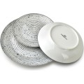Porcelánová sada 18 ks STRIPES GREY šedá