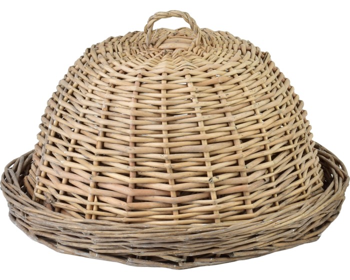 Proutěný podnos s víkem GUSTAV 36x26 hnědý