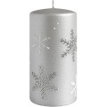 Vánoční svíčka FROST 17,5 cm šedá