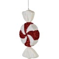 Vánoční ozdoba Santa Lila Candy 32 cm červeno-bílá