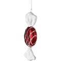 Vánoční ozdoba Santa Lila Candy 20 cm červeno-bílá