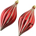 Vánoční sada 2 ks závěsných šišek SANTA LILA II 17 cm červená