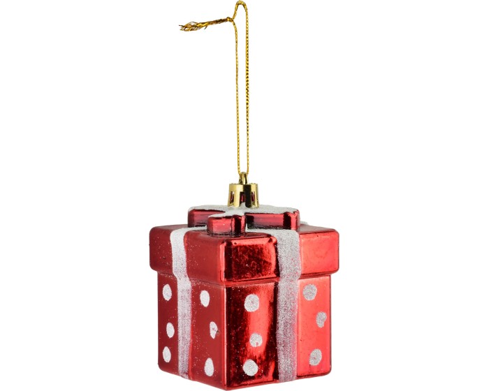 Sada 3 ks vánočních ozdob Brock 5x5 cm červená
