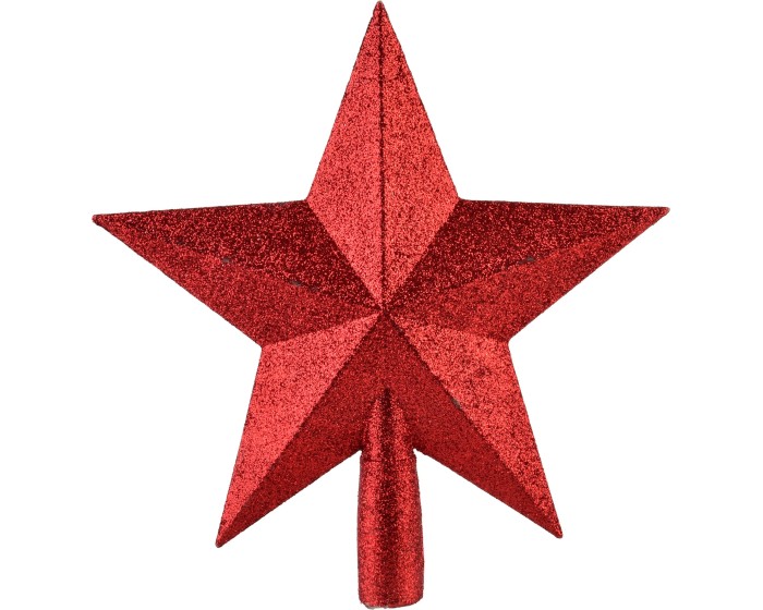 Vánoční hvězda na stromek Santa Lila 20 cm červená
