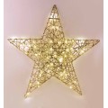 LED vánoční závěsná hvězda SANTA LILA I 45 cm zlatá