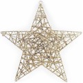 LED vánoční závěsná hvězda SANTA LILA I 45 cm růžovo-zlatá