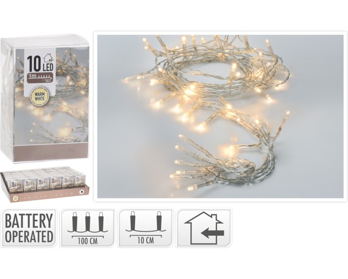 Světelný LED řetěz Colin 100 cm teplý bílý