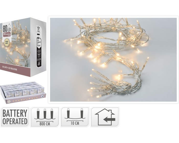 Světelný LED řetěz Colin 800 cm teplý bílý