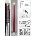 Sada 2 ks LED vysokých svíček s časovačem Aliya 38 cm červená