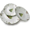 Porcelánová jídelní sada 3 ks talířů Santas bílá