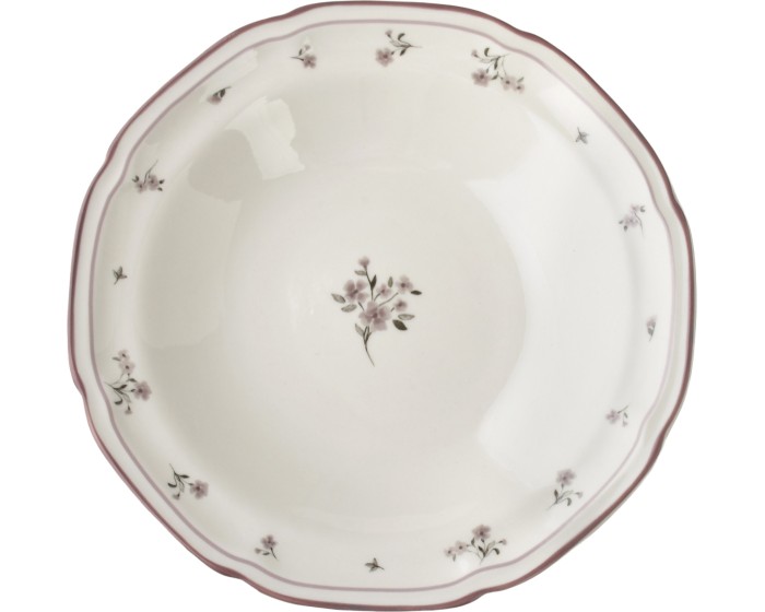 Hluboký porcelánový talíř ROSALIE 22 cm krémový