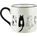 Porcelánový hrnek COTTELLO I. 370 ml bílý/černý