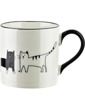 Porcelánový hrnek COTTELLO III. 370 ml bílý/černý