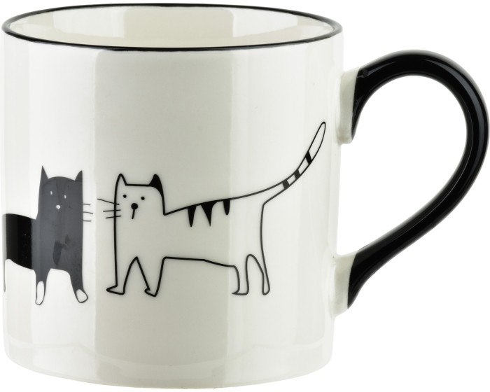 Porcelánový hrnek COTTELLO III. 370 ml bílý/černý