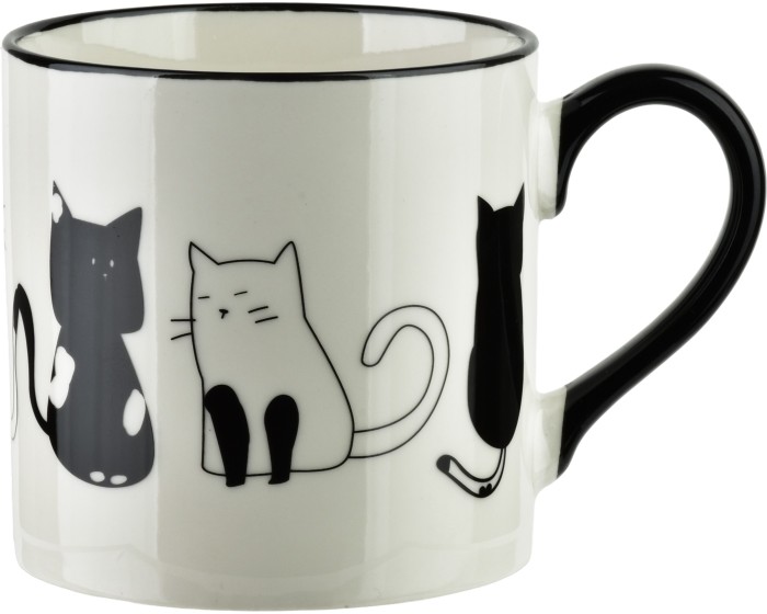 Porcelánový hrnek COTTELLO II. 370 ml bílý/černý