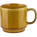 Sada 4 ks porcelánových hrnků EVIE 400 ml zlatá/modrá