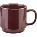 Sada 4 ks porcelánových hrnků EVIE 400 ml červená/zelená