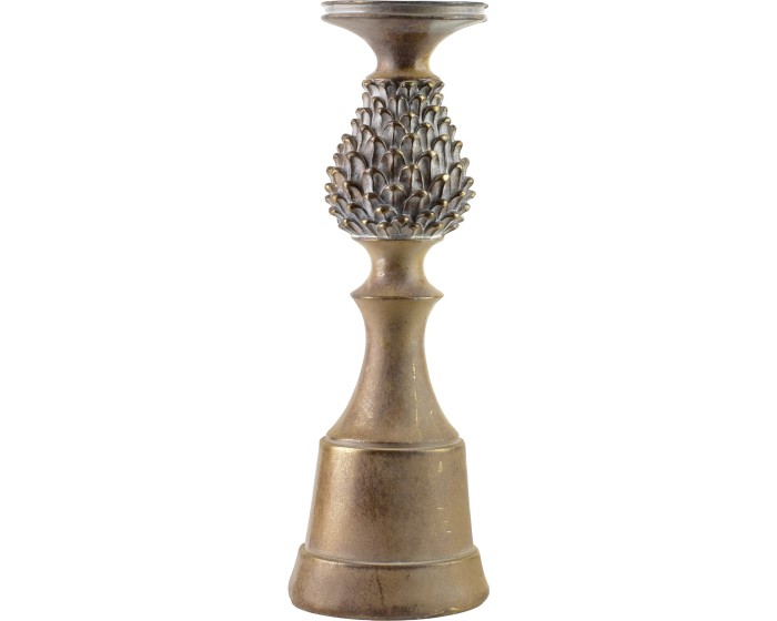 Svícen Santa Lila 19 cm hnědý