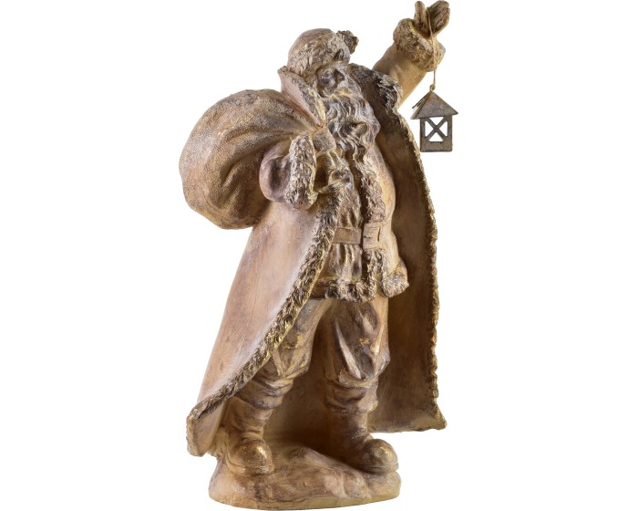 Vánoční figurka svatý Mikuláš Santa Lila 41 cm hnědá