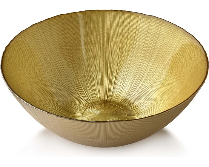 Skleněná mísa GOLDIE 25 cm zlatá