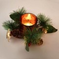 Vánoční svícen s LED vložkou SANTA LILA Noella červený