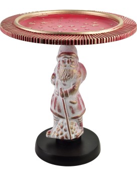 Vánoční dekorativní podnos Santa Lila 38 cm červený